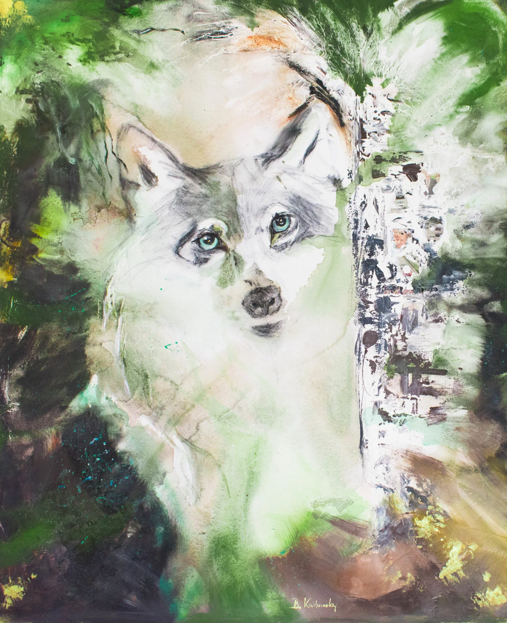 Ein junger Wolf